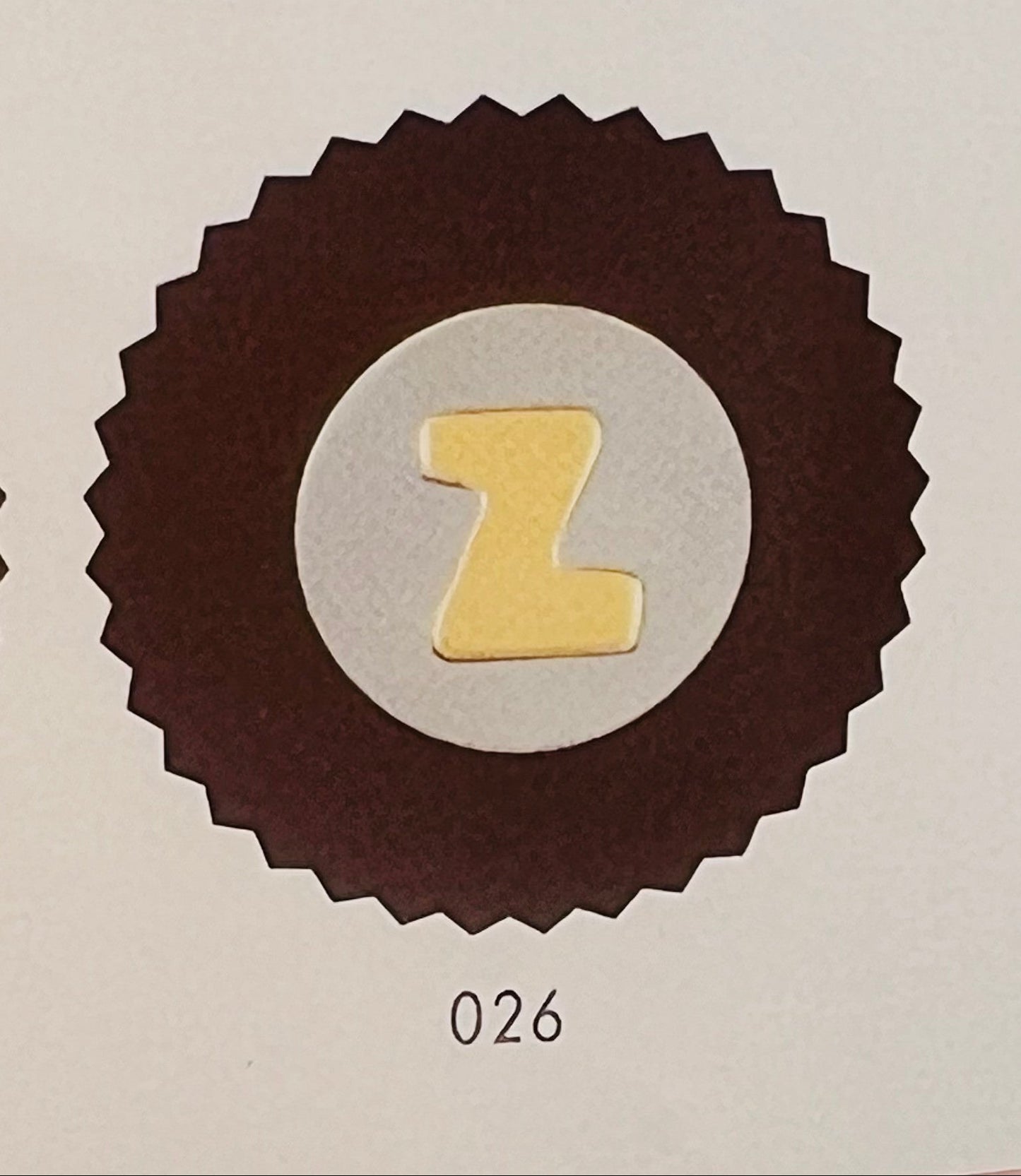 MYBONBONS plate in st. steel with gold LETTERS (026_Z)