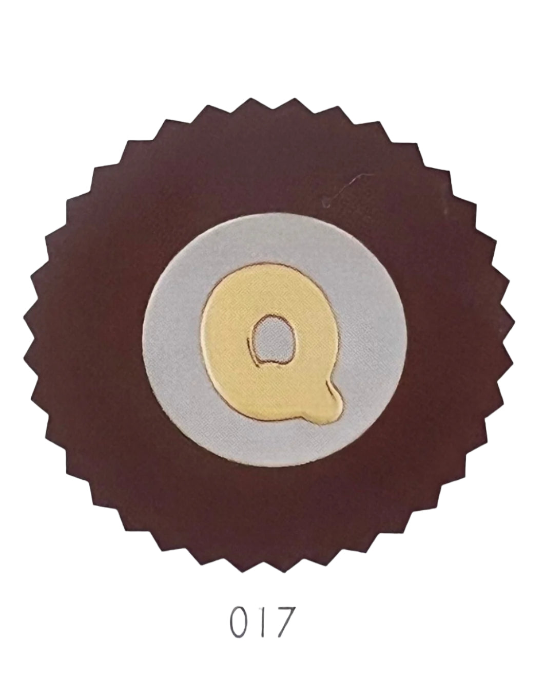 MYBONBONS plate in st. steel with gold LETTERS (017_Q)