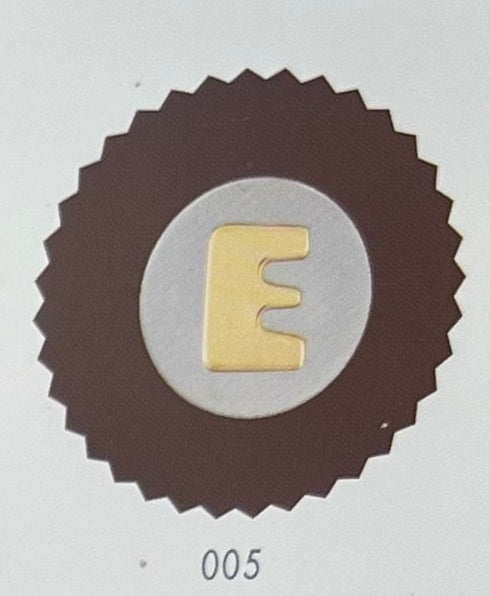 MYBONBONS plate in st. steel with gold LETTERS (005_E)
