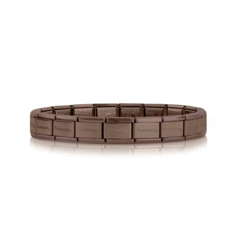 030091/036 Classic Stainless Steel Chocolate Matt Finish PVD Base Bracelet