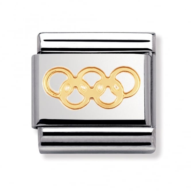 030106/22 Classic S/Steel,18k gold Olympic Rings Link