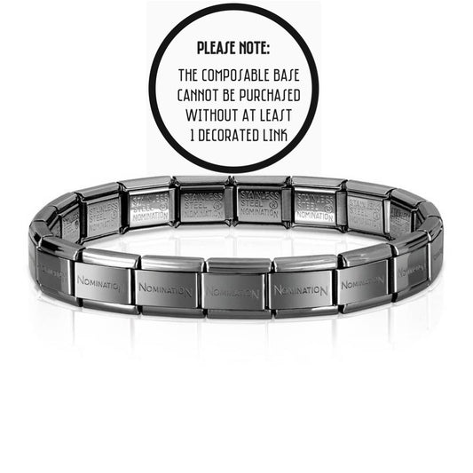 030091/002 Classic Stainless Steel Black PVD Base Bracelet