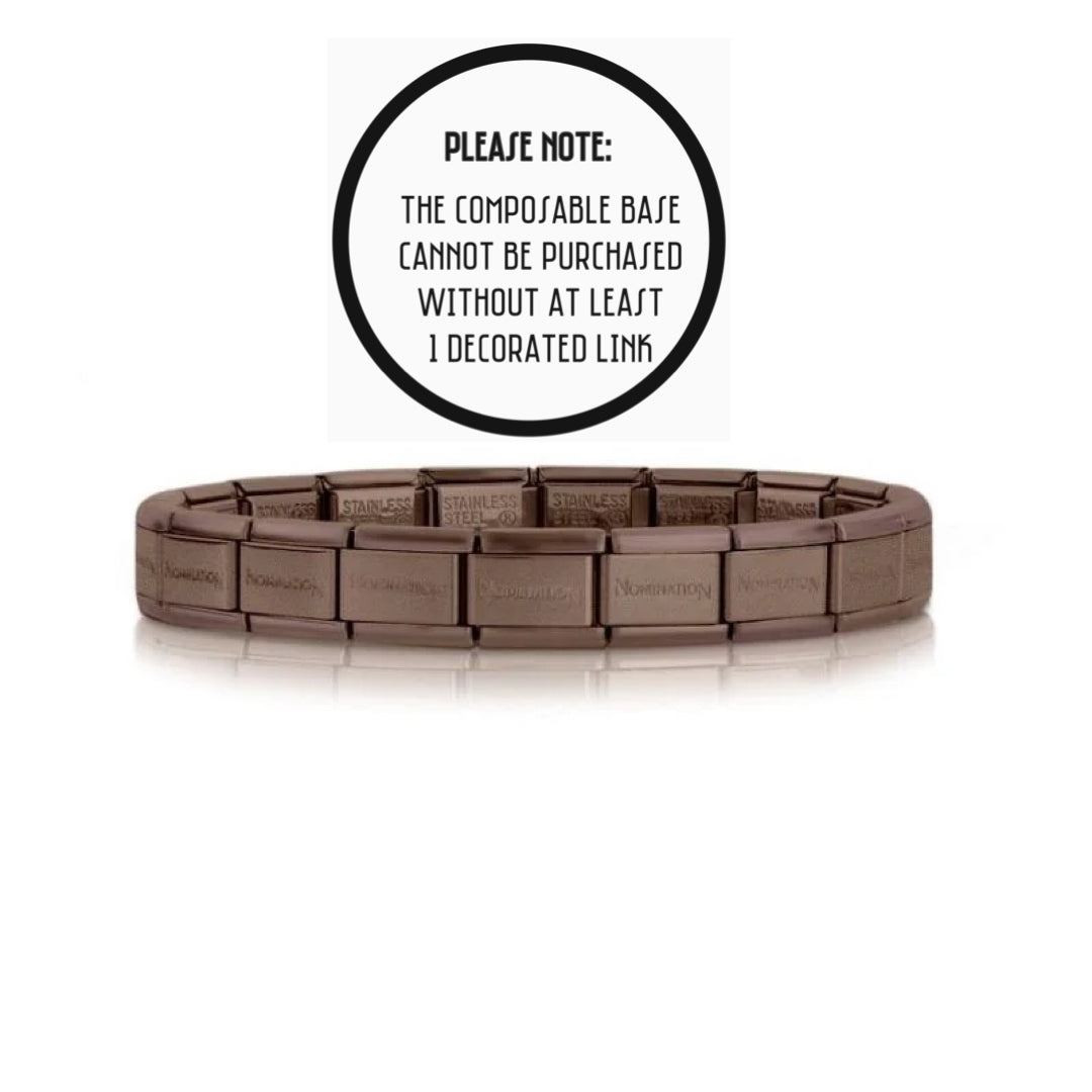 030091/036 Classic Stainless Steel Chocolate Matt Finish PVD Base Bracelet