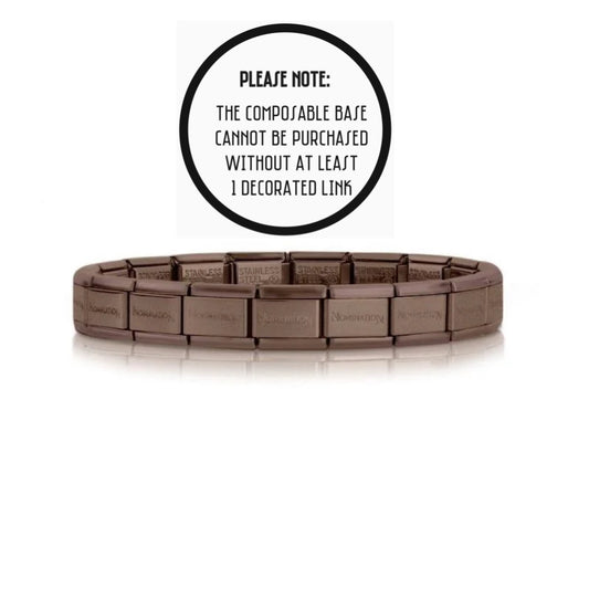 030091/036 Classic Stainless Steel Chocolate Matt Finish PVD Base Bracelet