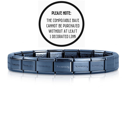 030091/016 Classic Stainless Steel Blue Shine PVD Base Bracelet