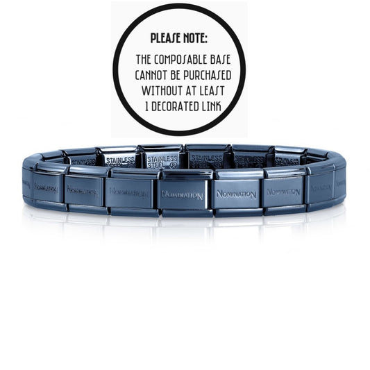 030091/016 Classic Stainless Steel Blue Shine PVD Base Bracelet