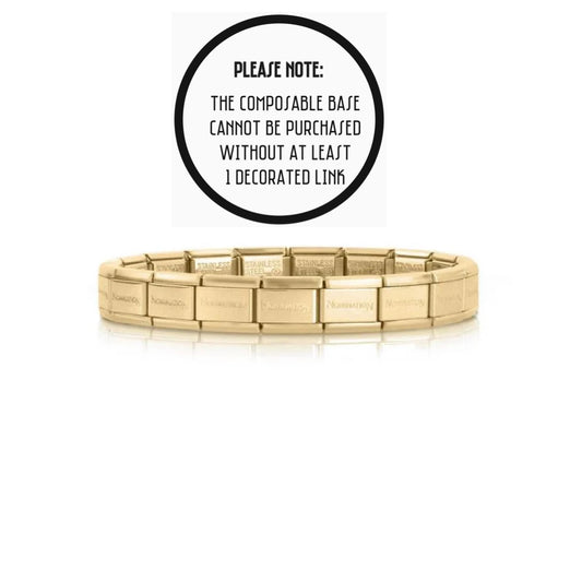 030091/065 Classic Stainless Steel Matt GOLDEN Finish PVD Base Bracelet