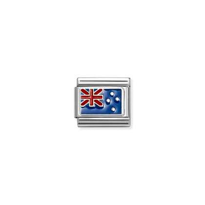 330207/35 Classic Silver & Enamel Flag NEW ZEALAND Link