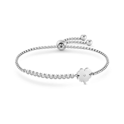 028008 Milleluci New Edition Stainless Steel with White Cubic Zirconia Bracelet