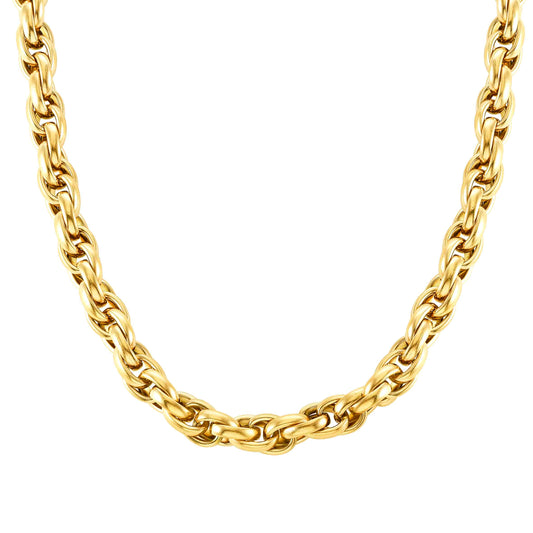 028501/012 SILHOUETTE necklace in steel (012_Yellow Gold)