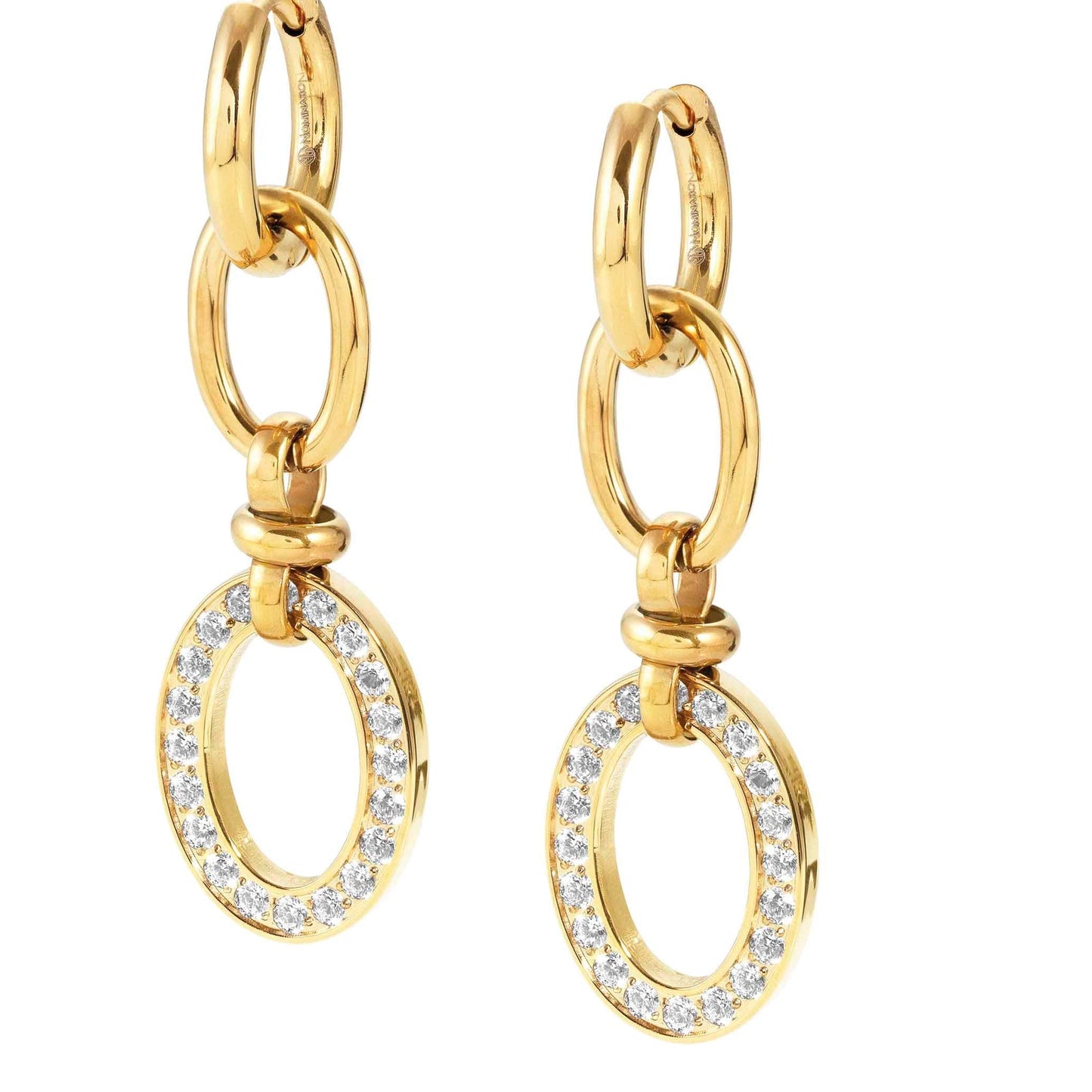 AFFINITY earrings, steel  cz (PENDANT) Yellow Gold 028608/012