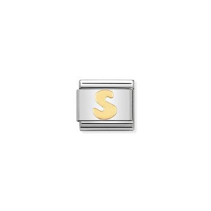 030101/19 Classic Yellow Gold Letter S Link