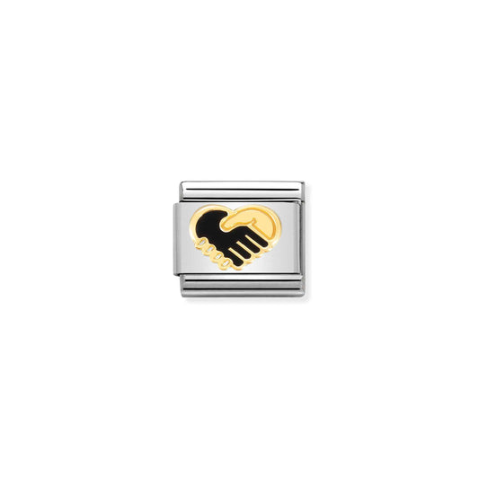 030272/57D Composable 18ct Yellow Gold Heart Hands DIVERSITY