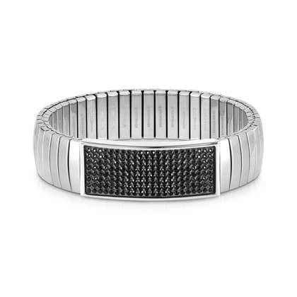 043219/011 SS22 Extension XTE LARGE Bracelet in Steel & Crystals BLACK