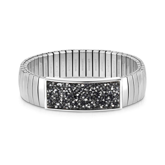 043222/018 SS22 Extension XTE LARGE Bracelet in Steel & Rock Crystals GREY