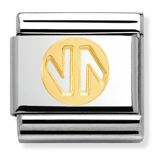 030107/15 Classic WRITING,S/Steel,18k gold NN logo