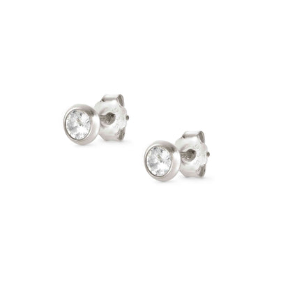 146688/010 BELLA Details Sterling Silver STUD Earrings with Cubic Zirconia