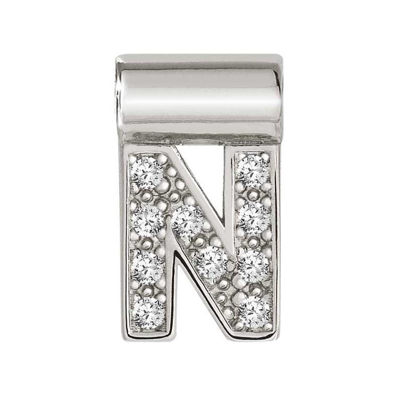 147115/014SeiMia Letter N 925 Silver + CZ