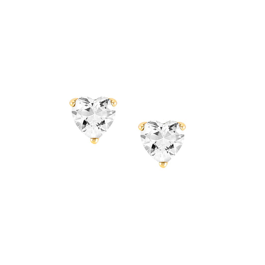 148048/012 Sweetrock Sparkling Love Edition Sterling Silver & YG Plated Stud Earrings
