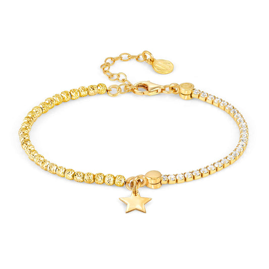 148616/091D CHIC & CHARM bracelet ed. CELEBRATION 925 silver,CZ, (SYMBOL) Yellow gold Star