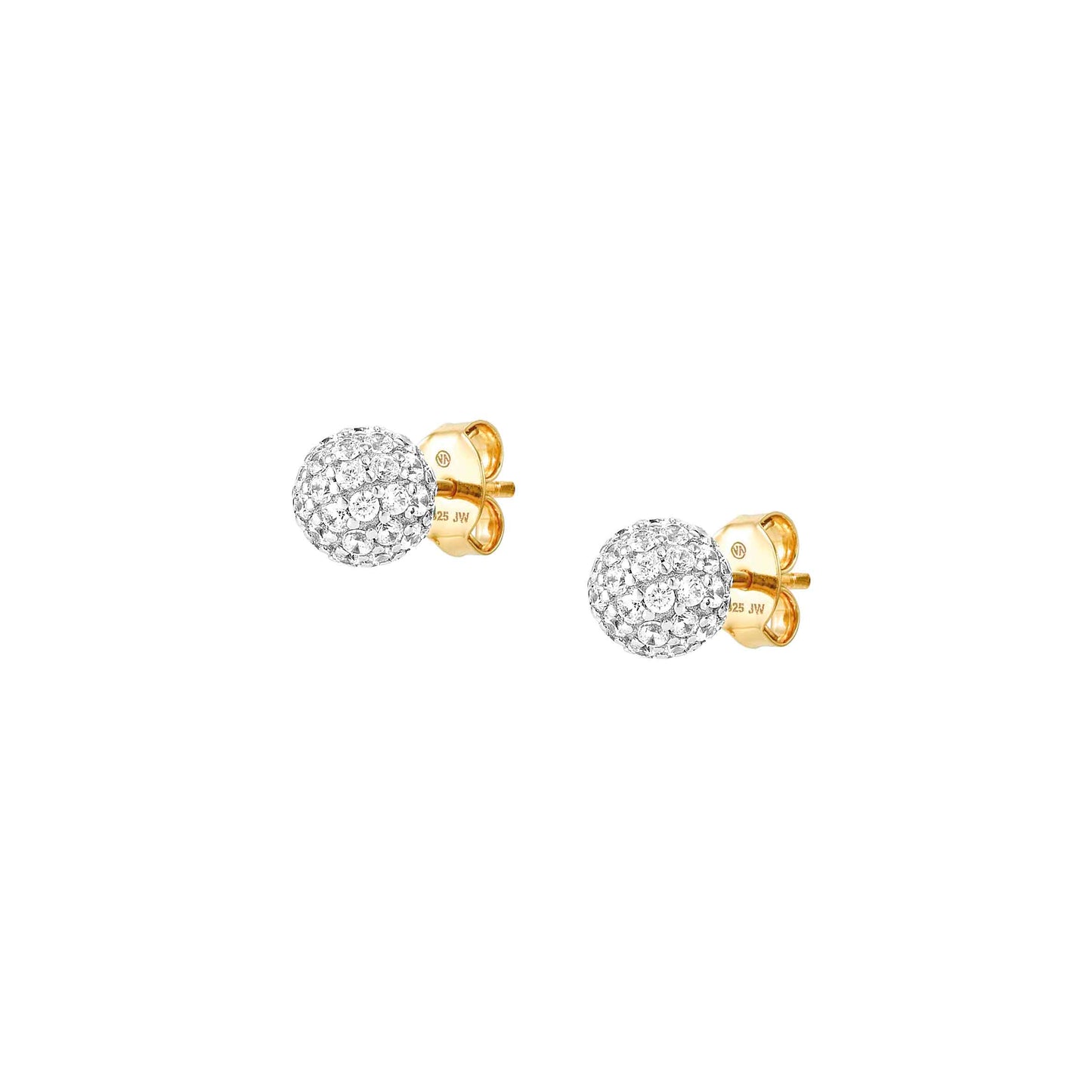 149007/012 SOUL earrings in 925 silver YGP and STUD cubic zirconia (012_Yellow Gold)