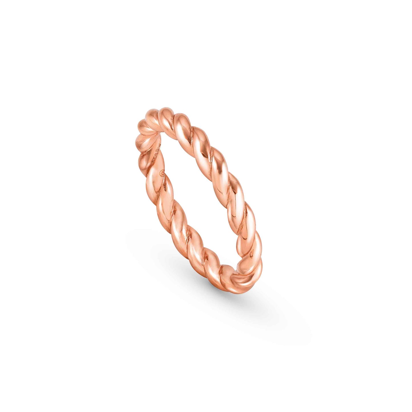 149101/011/004D ENDLESS ring in 925 silver (ROPE) (011_Rose Gold-004_Size 11)