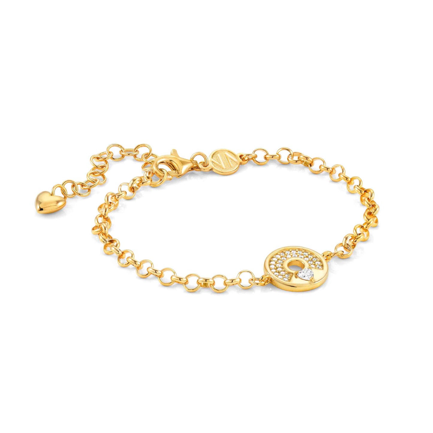 149201/008D SENTIMENTAL bracelet in 925 silver ygp and cubic zirconia (008_Yellow Gold Heart)