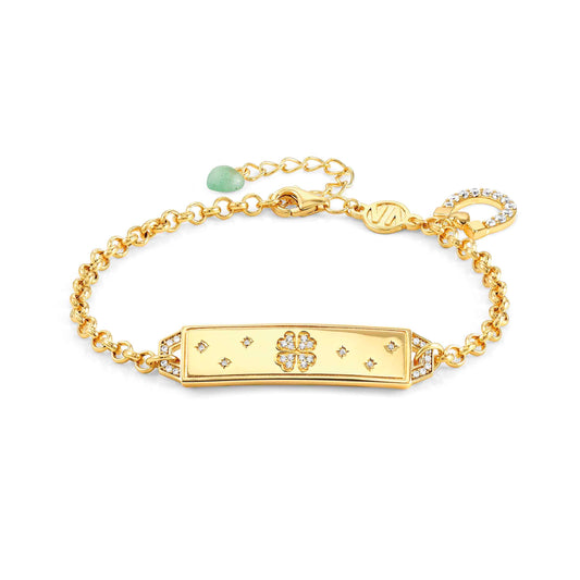 149505/022D Talismani Sterling Silver and 18ct Yellow Gold Plated Bracelet May luck be on my side