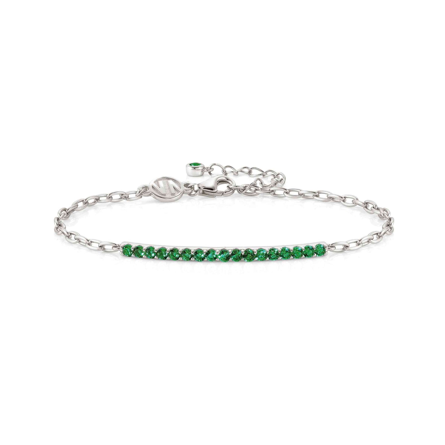 149703/015 LOVELIGHT Sterling Silver Bracelet with Green Cubic Zirconia Stones