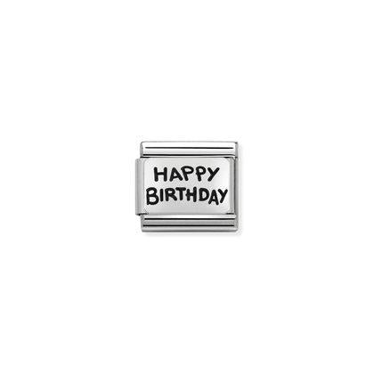 330102/41 Classic Silvershine Happy Birthday Link
