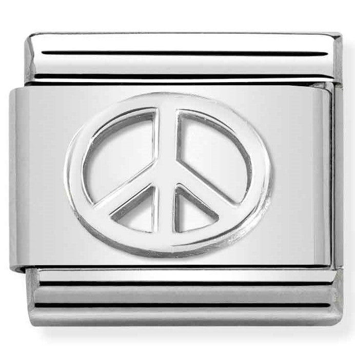 330106/04 Classic  st.steel, sterling silver Peace Symbol