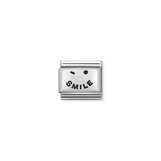 330109/57 Composable Silver with winking smile link