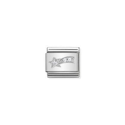 330313/01 Classic Shine Shooting Star with White CZ Link