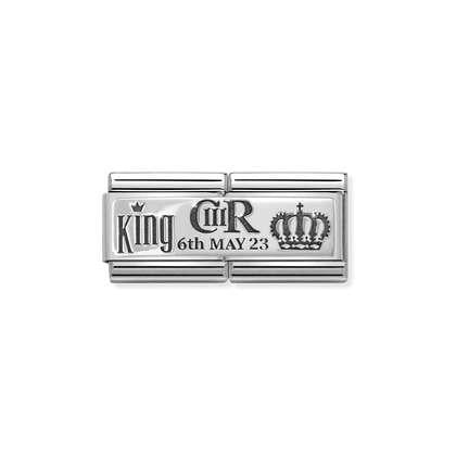 330711/15D Classic Silver Double Link 'Coronation' with Crown