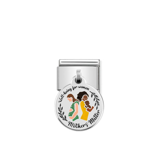 331882/22 Composable Classic Sterling Silver Drop Link - Mothers Matter (Charity)