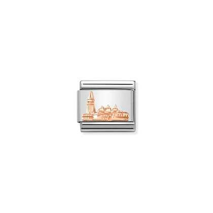 430106/21 Classic 9ct Rose San Marco Square Link