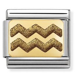 030280/39 Classic ELEGANCE stainless steel? 18k gold and enamel  ZIG ZAG GOLD