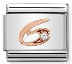 430315/06 CLassic Rose Gold Number 6
