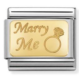 030121/44 Classic 18ct Gold Engraved Sign MARRY ME 030121/44
