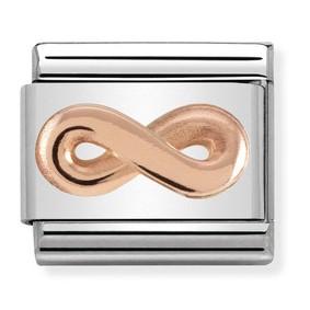 430106/03 Classic 9ct Rose gold Relief Infinity