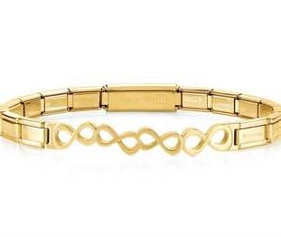 021111/009 TRENDSETTER Bracelet in Stainless Steel with Yellow Gold PVD Finish and Infinity Details