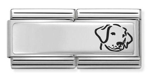 330710/16 Classic DOUBLE ENGRAVED steel, silver CUSTOM Dog