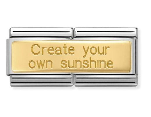 030710/21 Classic DBL ENGRAVED steel &18K gold Create your own sunshine