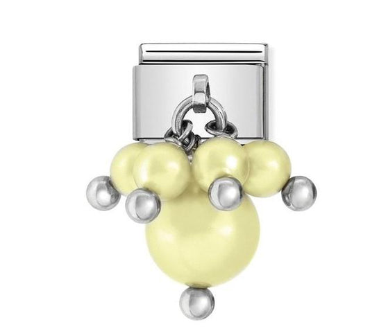 030609/05D Classic stainless steel with PEARL  Pastel yellow