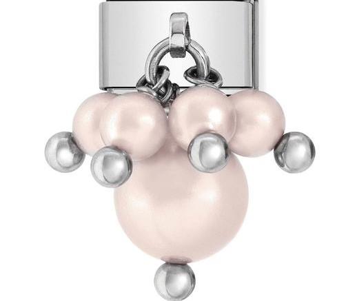 030609/06D Classic stainless steel with  PEARL Pastel pink