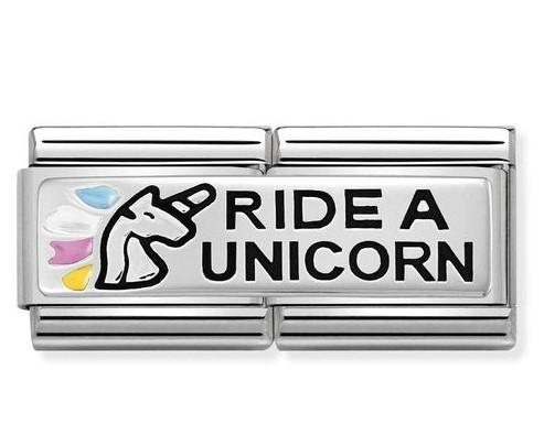 330721/01 DBL Classic  steel, enamel,silver 925 Ride a Unicorn