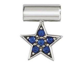 147122/001D SeiMia Silver & Coloured CZ Blue Star