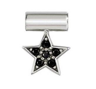 147122/002D SeiMia Silver & Coloured CZ Black Star
