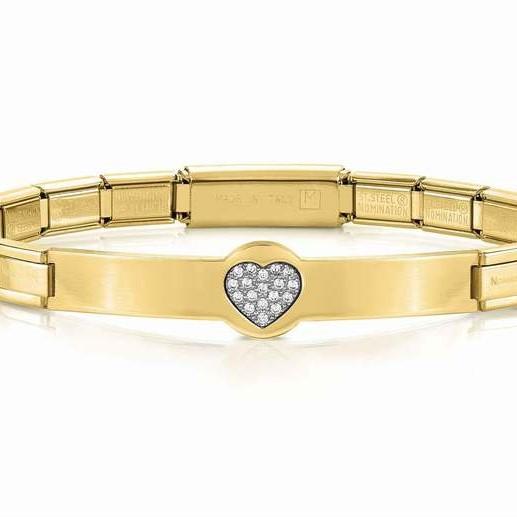 021136/022 TRENDSETTER Stainless Steel Bracelet with GOLD PVD finish Heart Bracelet