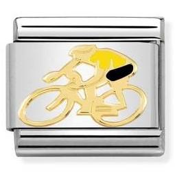030259/13D Classic,S/steel, enamel, 18k gold Cyclist Yellow (Bike)